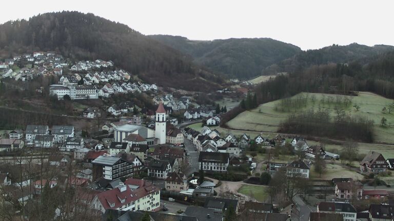 Dieses Bild zeigt eine Webcam-Aufnahme von Ottenhöfen, aufgenommen am Sonntag, den 08.02.2026 um 08:00 Uhr