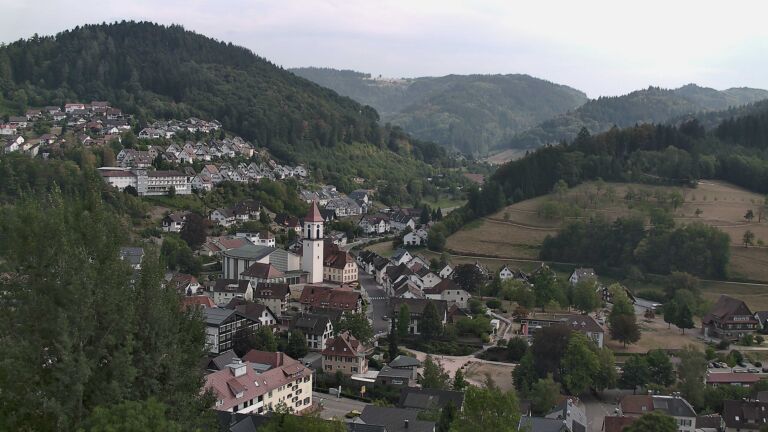 Dieses Bild zeigt eine Webcam-Aufnahme von Ottenhöfen, aufgenommen am Sonntag, den 16.08.2026 um 16:30 Uhr