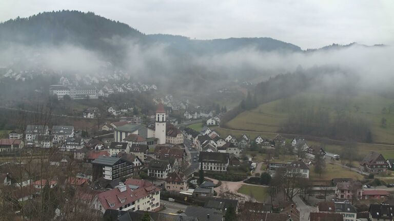 Dieses Bild zeigt eine Webcam-Aufnahme von Ottenhöfen, aufgenommen am Montag, den 09.02.2026 um 11:10 Uhr