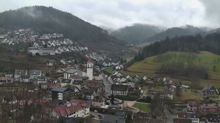 Dieses Bild zeigt eine Webcam-Aufnahme von Ottenhöfen, aufgenommen am Freitag, den 20.02.2026 um 13:30 Uhr