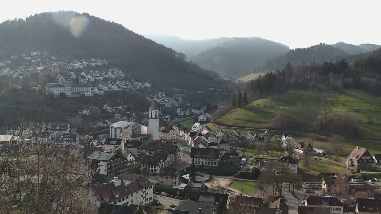 Dieses Bild zeigt eine Webcam-Aufnahme von Ottenhöfen, aufgenommen am Sonntag, den 08.03.2026 um 09:10 Uhr