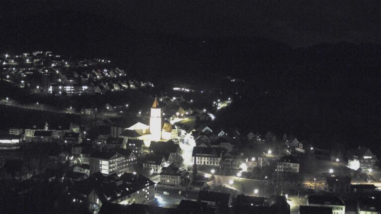 Dieses Bild zeigt eine Webcam-Aufnahme von Ottenhöfen, aufgenommen am Montag, den 16.02.2026 um 21:30 Uhr