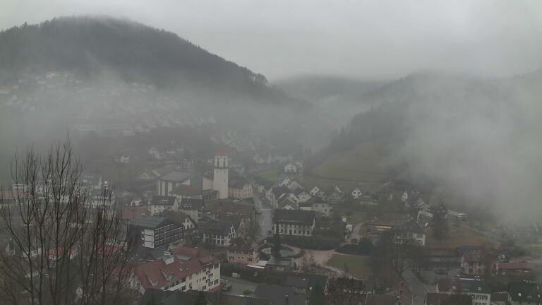 Dieses Bild zeigt eine Webcam-Aufnahme von Ottenhöfen, aufgenommen am Montag, den 26.01.2026 um 09:10 Uhr