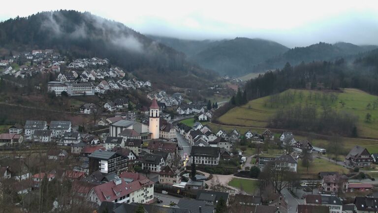 Dieses Bild zeigt eine Webcam-Aufnahme von Ottenhöfen, aufgenommen am Freitag, den 20.02.2026 um 17:40 Uhr