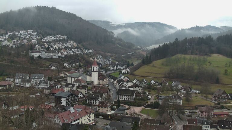 Dieses Bild zeigt eine Webcam-Aufnahme von Ottenhöfen, aufgenommen am Sonntag, den 15.02.2026 um 08:40 Uhr