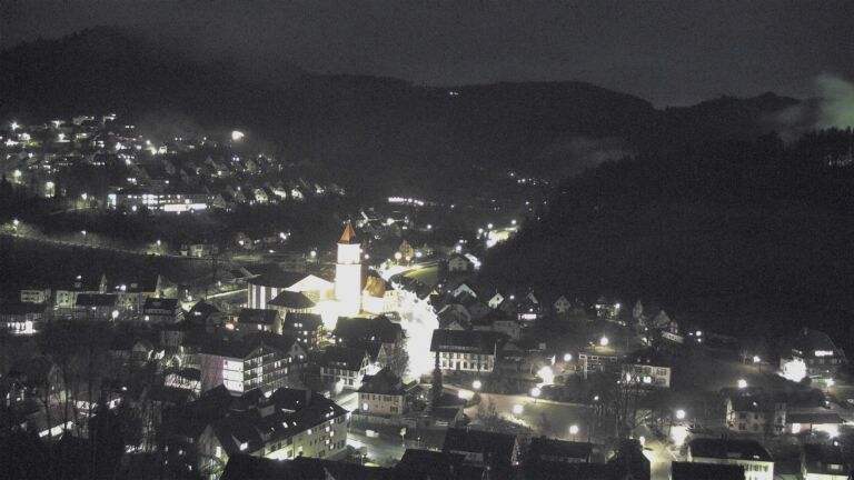 Dieses Bild zeigt eine Webcam-Aufnahme von Ottenhöfen, aufgenommen am Dienstag, den 24.02.2026 um 19:00 Uhr