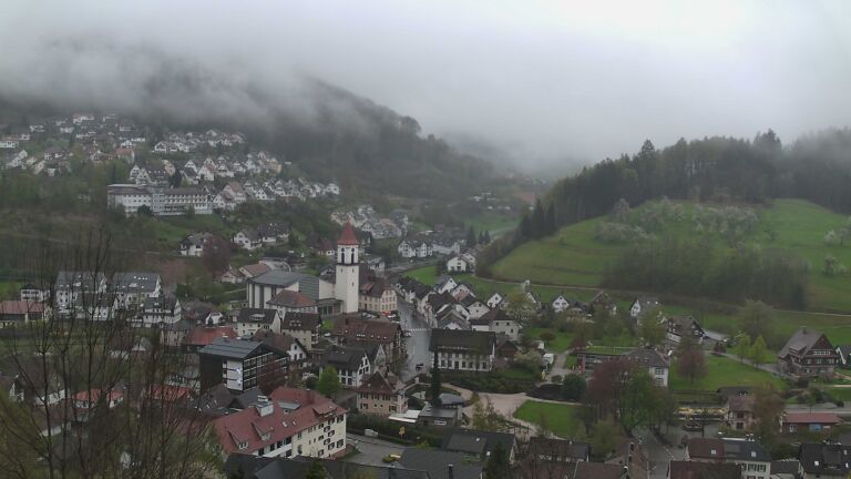 Dieses Bild zeigt eine Webcam-Aufnahme von Ottenhöfen, aufgenommen am Montag, den 13.04.2026 um 18:50 Uhr