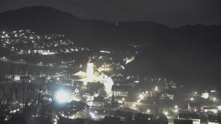 Dieses Bild zeigt eine Webcam-Aufnahme von Ottenhöfen, aufgenommen am Montag, den 02.02.2026 um 19:40 Uhr