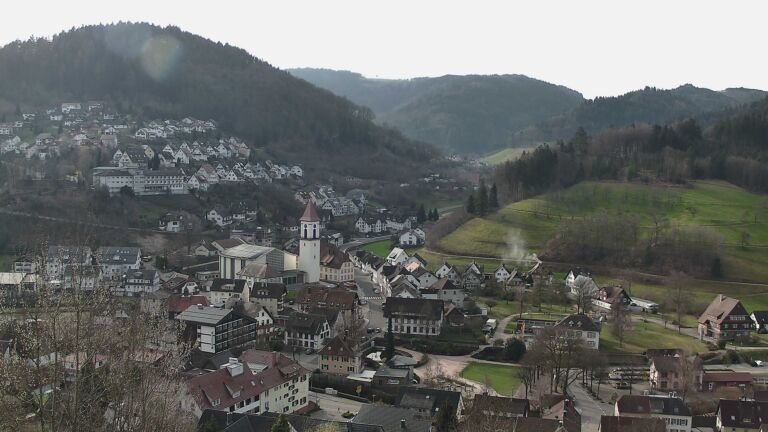 Dieses Bild zeigt eine Webcam-Aufnahme von Ottenhöfen, aufgenommen am Samstag, den 07.03.2026 um 09:10 Uhr