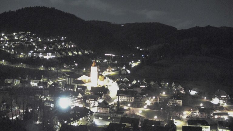 Dieses Bild zeigt eine Webcam-Aufnahme von Ottenhöfen, aufgenommen am Montag, den 02.03.2026 um 19:40 Uhr