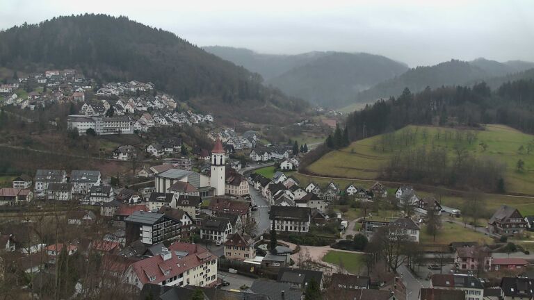 Dieses Bild zeigt eine Webcam-Aufnahme von Ottenhöfen, aufgenommen am Freitag, den 20.02.2026 um 16:50 Uhr