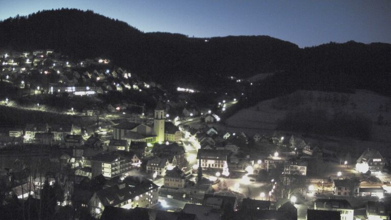 Dieses Bild zeigt eine Webcam-Aufnahme von Ottenhöfen, aufgenommen am Donnerstag, den 01.01.2026 um 07:10 Uhr