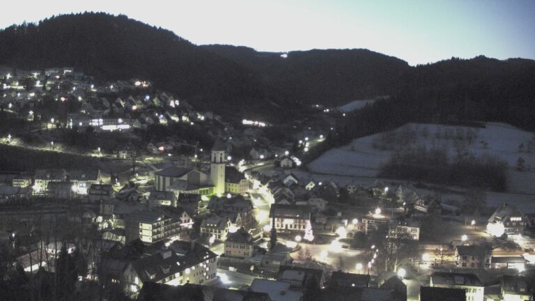 Dieses Bild zeigt eine Webcam-Aufnahme von Ottenhöfen, aufgenommen am Donnerstag, den 01.01.2026 um 07:20 Uhr