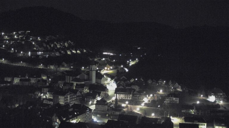 Dieses Bild zeigt eine Webcam-Aufnahme von Ottenhöfen, aufgenommen am Montag, den 09.03.2026 um 01:00 Uhr