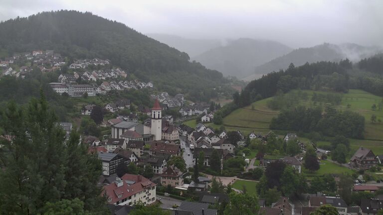 Dieses Bild zeigt eine Webcam-Aufnahme von Ottenhöfen, aufgenommen am Freitag, den 12.06.2026 um 08:50 Uhr