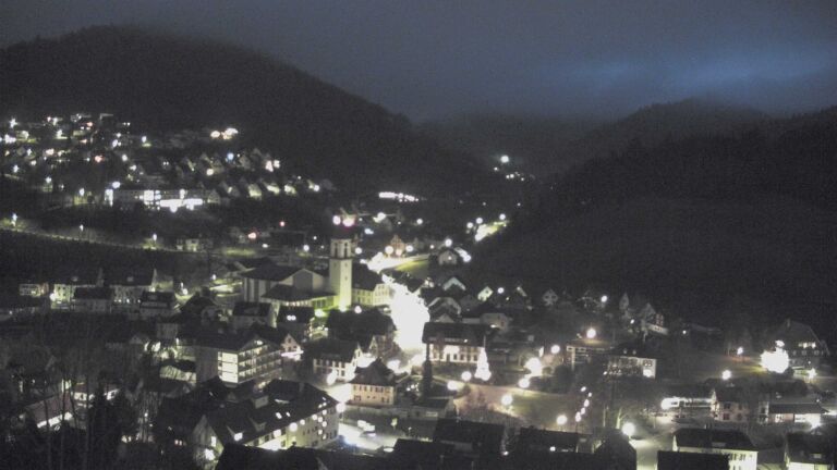 Dieses Bild zeigt eine Webcam-Aufnahme von Ottenhöfen, aufgenommen am Dienstag, den 23.12.2025 um 07:20 Uhr