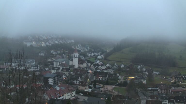 Dieses Bild zeigt eine Webcam-Aufnahme von Ottenhöfen, aufgenommen am Montag, den 22.12.2025 um 08:10 Uhr