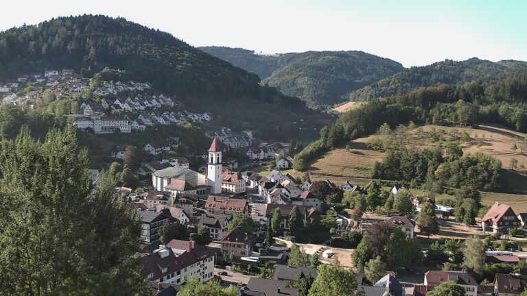 Dieses Bild zeigt eine Webcam-Aufnahme von Ottenhöfen, aufgenommen am Donnerstag, den 13.08.2026 um 08:50 Uhr