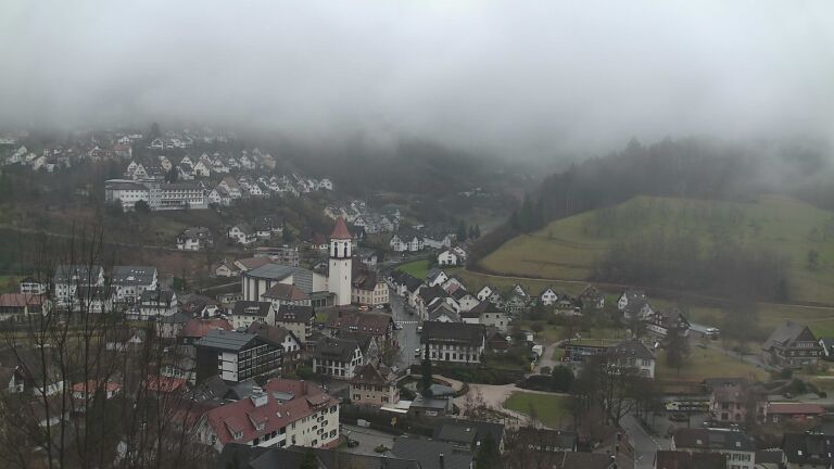 Dieses Bild zeigt eine Webcam-Aufnahme von Ottenhöfen, aufgenommen am Samstag, den 14.02.2026 um 12:30 Uhr