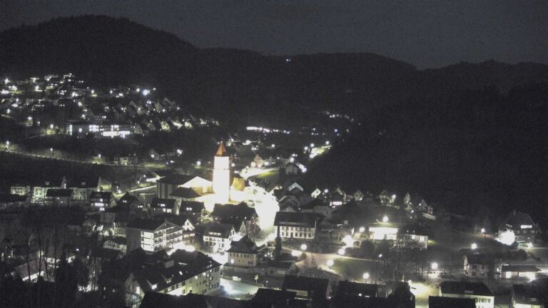 Dieses Bild zeigt eine Webcam-Aufnahme von Ottenhöfen, aufgenommen am Montag, den 09.03.2026 um 19:20 Uhr