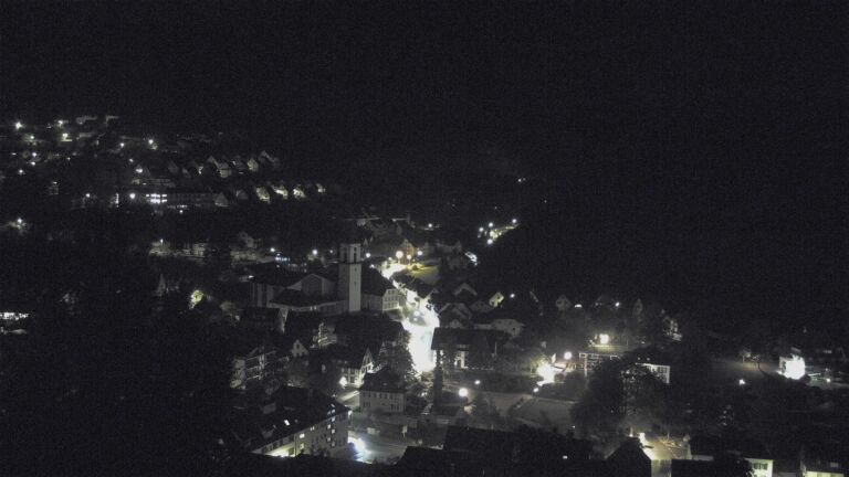 Dieses Bild zeigt eine Webcam-Aufnahme von Ottenhöfen, aufgenommen am Mittwoch, den 14.10.2026 um 00:30 Uhr