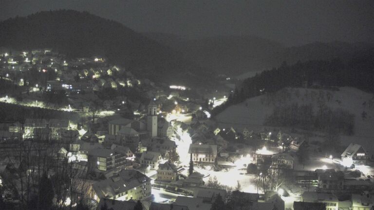 Dieses Bild zeigt eine Webcam-Aufnahme von Ottenhöfen, aufgenommen am Mittwoch, den 07.01.2026 um 00:30 Uhr