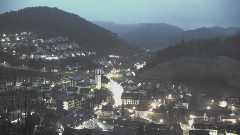 Dieses Bild zeigt eine Webcam-Aufnahme von Ottenhöfen, aufgenommen am Sonntag, den 22.02.2026 um 06:50 Uhr