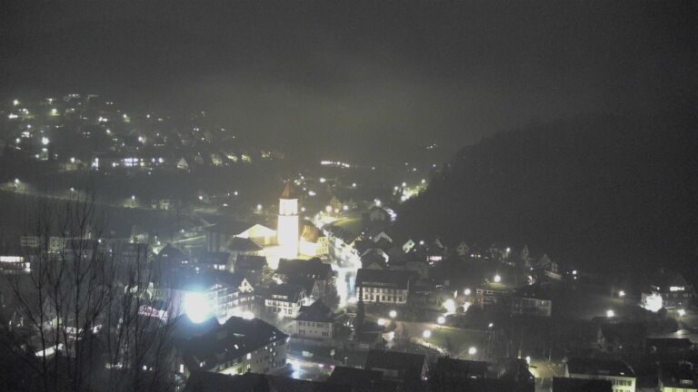 Dieses Bild zeigt eine Webcam-Aufnahme von Ottenhöfen, aufgenommen am Samstag, den 28.03.2026 um 20:00 Uhr