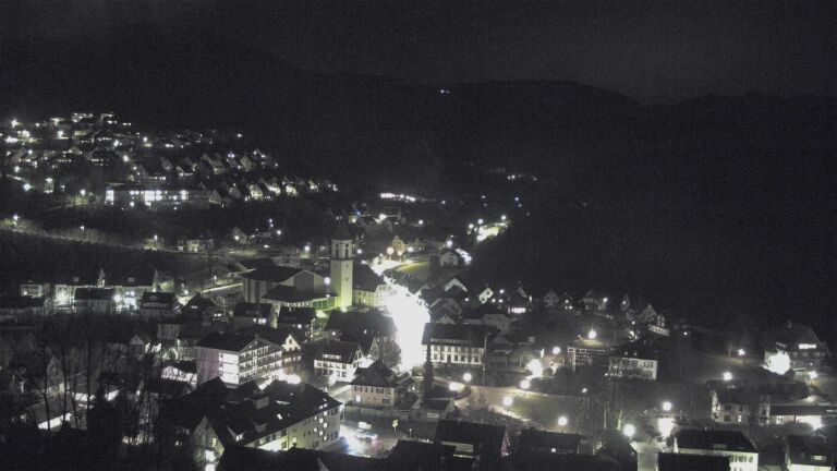 Dieses Bild zeigt eine Webcam-Aufnahme von Ottenhöfen, aufgenommen am Freitag, den 13.02.2026 um 20:30 Uhr