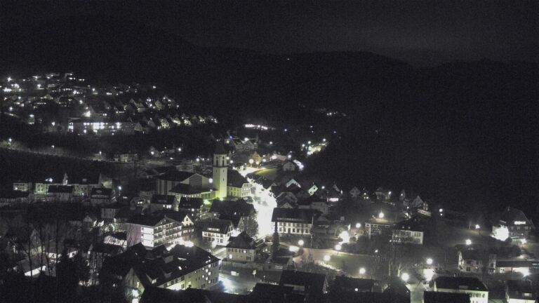 Dieses Bild zeigt eine Webcam-Aufnahme von Ottenhöfen, aufgenommen am Freitag, den 13.02.2026 um 20:50 Uhr