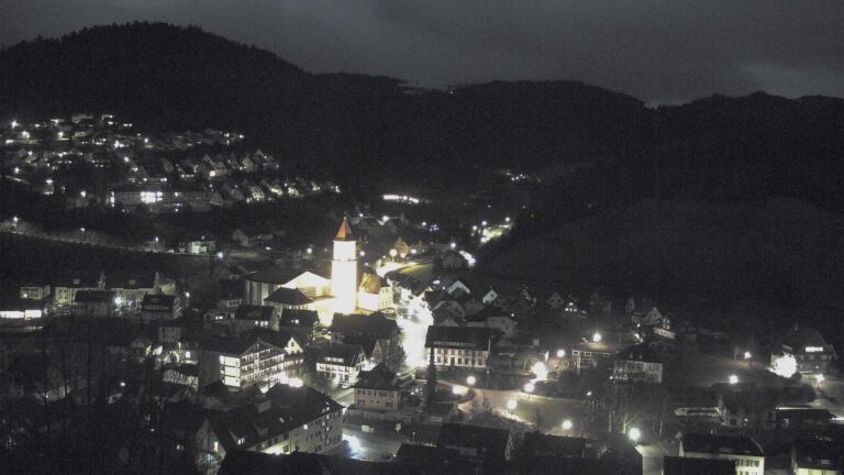 Dieses Bild zeigt eine Webcam-Aufnahme von Ottenhöfen, aufgenommen am Freitag, den 30.01.2026 um 22:30 Uhr