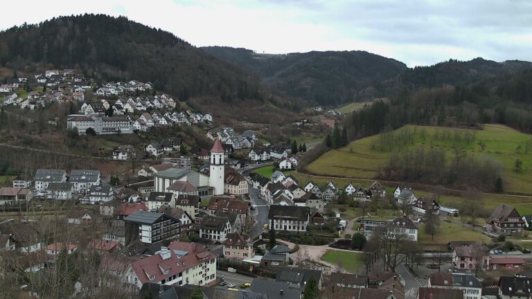 Dieses Bild zeigt eine Webcam-Aufnahme von Ottenhöfen, aufgenommen am Montag, den 16.02.2026 um 11:30 Uhr