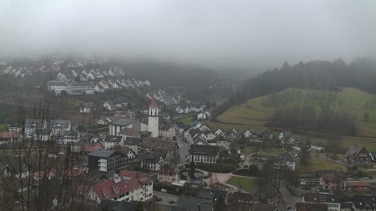 Dieses Bild zeigt eine Webcam-Aufnahme von Ottenhöfen, aufgenommen am Samstag, den 14.02.2026 um 12:00 Uhr