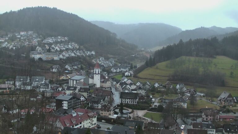 Dieses Bild zeigt eine Webcam-Aufnahme von Ottenhöfen, aufgenommen am Donnerstag, den 12.02.2026 um 07:40 Uhr