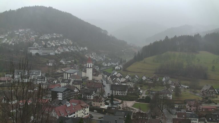 Dieses Bild zeigt eine Webcam-Aufnahme von Ottenhöfen, aufgenommen am Sonntag, den 22.02.2026 um 08:20 Uhr