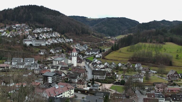 Dieses Bild zeigt eine Webcam-Aufnahme von Ottenhöfen, aufgenommen am Sonntag, den 22.02.2026 um 09:30 Uhr