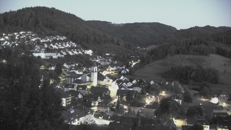 Dieses Bild zeigt eine Webcam-Aufnahme von Ottenhöfen, aufgenommen am Mittwoch, den 12.08.2026 um 21:30 Uhr