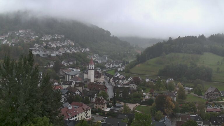 Dieses Bild zeigt eine Webcam-Aufnahme von Ottenhöfen, aufgenommen am Samstag, den 17.10.2026 um 13:50 Uhr