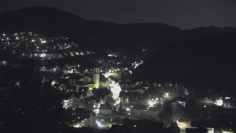 Dieses Bild zeigt eine Webcam-Aufnahme von Ottenhöfen, aufgenommen am Montag, den 19.10.2026 um 22:30 Uhr