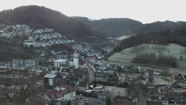 Dieses Bild zeigt eine Webcam-Aufnahme von Ottenhöfen, aufgenommen am Freitag, den 30.01.2026 um 07:40 Uhr