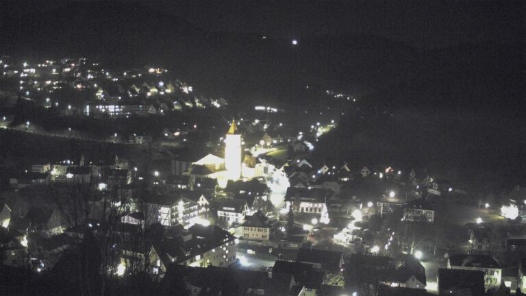 Dieses Bild zeigt eine Webcam-Aufnahme von Ottenhöfen, aufgenommen am Freitag, den 12.12.2025 um 21:30 Uhr