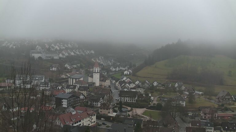 Dieses Bild zeigt eine Webcam-Aufnahme von Ottenhöfen, aufgenommen am Samstag, den 14.02.2026 um 11:50 Uhr