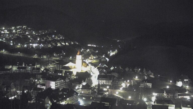 Dieses Bild zeigt eine Webcam-Aufnahme von Ottenhöfen, aufgenommen am Sonntag, den 15.02.2026 um 20:30 Uhr