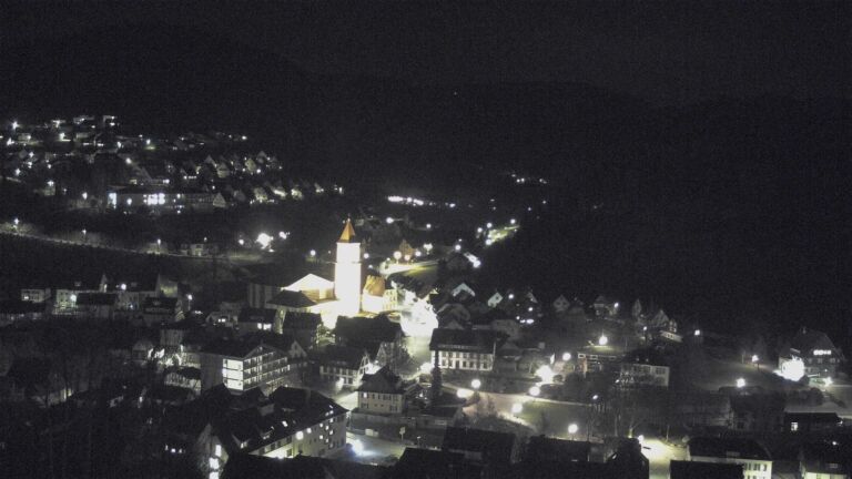 Dieses Bild zeigt eine Webcam-Aufnahme von Ottenhöfen, aufgenommen am Sonntag, den 15.03.2026 um 22:00 Uhr