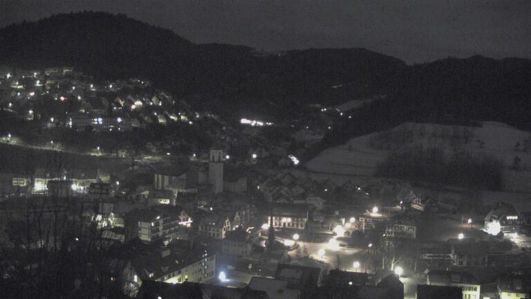 Dieses Bild zeigt eine Webcam-Aufnahme von Ottenhöfen, aufgenommen am Donnerstag, den 01.01.2026 um 02:30 Uhr