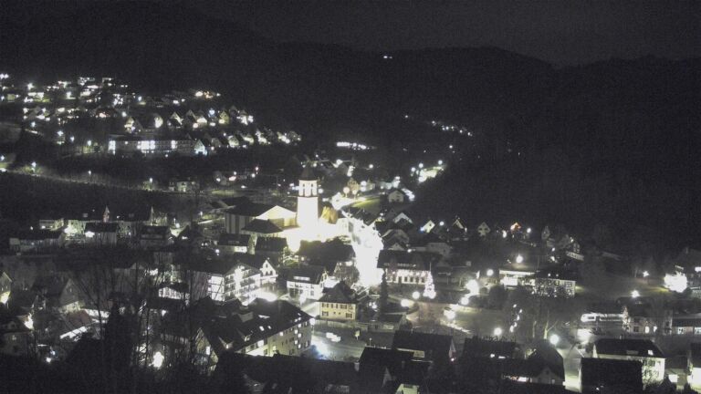 Dieses Bild zeigt eine Webcam-Aufnahme von Ottenhöfen, aufgenommen am Freitag, den 19.12.2025 um 20:20 Uhr