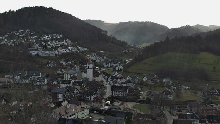 Dieses Bild zeigt eine Webcam-Aufnahme von Ottenhöfen, aufgenommen am Samstag, den 07.02.2026 um 12:40 Uhr