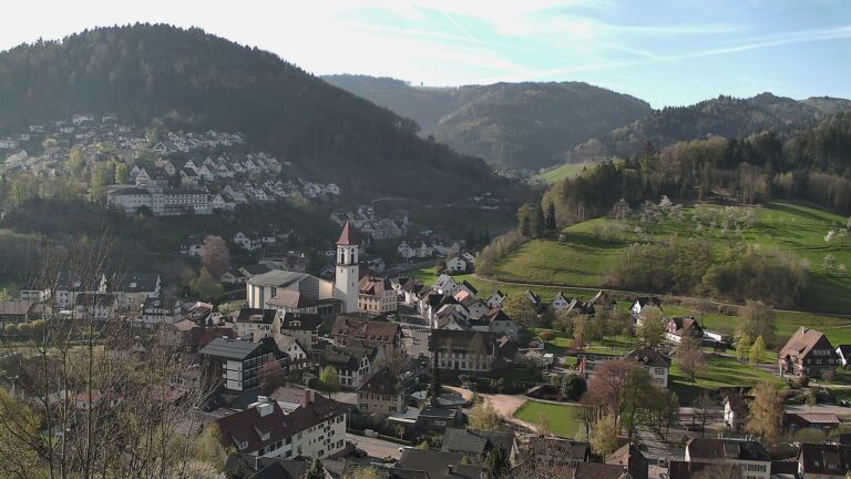 Dieses Bild zeigt eine Webcam-Aufnahme von Ottenhöfen, aufgenommen am Samstag, den 11.04.2026 um 09:10 Uhr