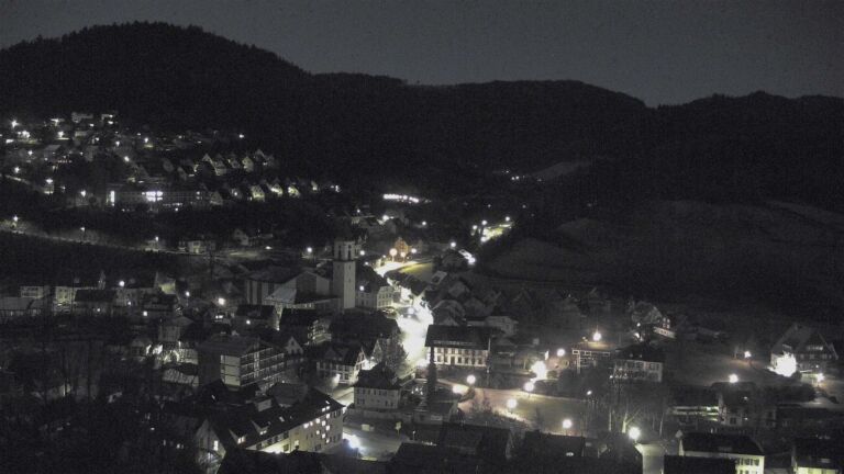 Dieses Bild zeigt eine Webcam-Aufnahme von Ottenhöfen, aufgenommen am Dienstag, den 03.02.2026 um 23:30 Uhr