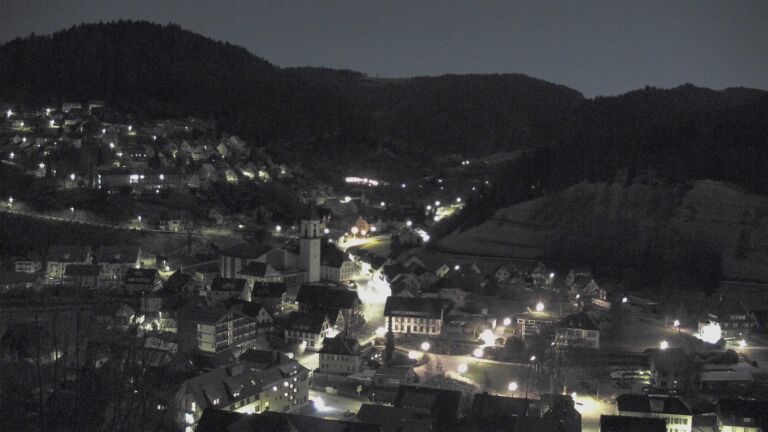 Dieses Bild zeigt eine Webcam-Aufnahme von Ottenhöfen, aufgenommen am Dienstag, den 03.03.2026 um 01:00 Uhr